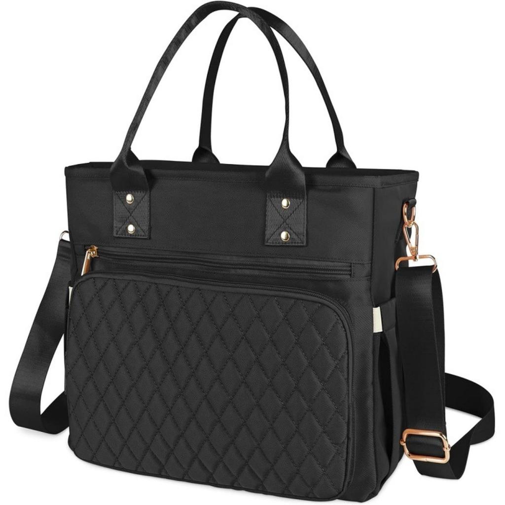 Fashionable Work Leakproof Tote Bags with Storage Pocket Insulated Lunch Bag for Outdoor Camping Women's Nylon Thermal Lunch Bag