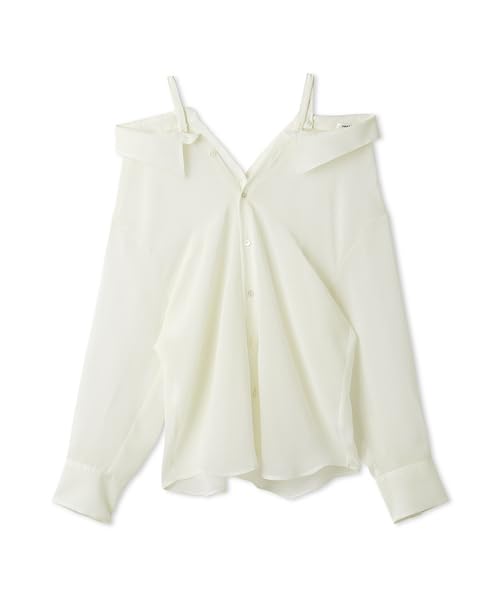 

FRAY Sheer Shirt FWFB252114 Free Size I.D. 2-Way Linen-Like Women s White, белый