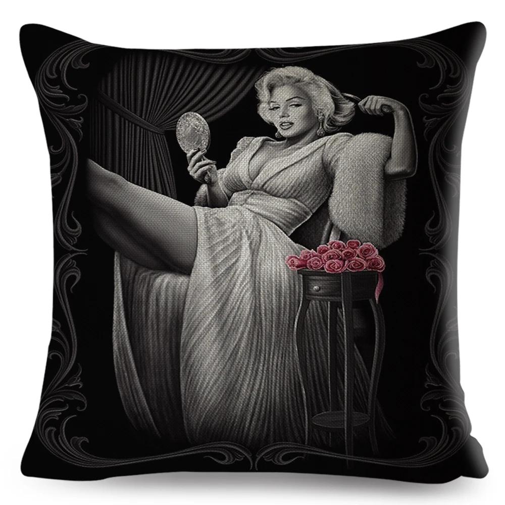 Mexico Chicano Sexy Women Skull Pillow Case Decor Cartoon Printed Girls Cushion Cover for Sofa Home Car Polyester 45*45cm
