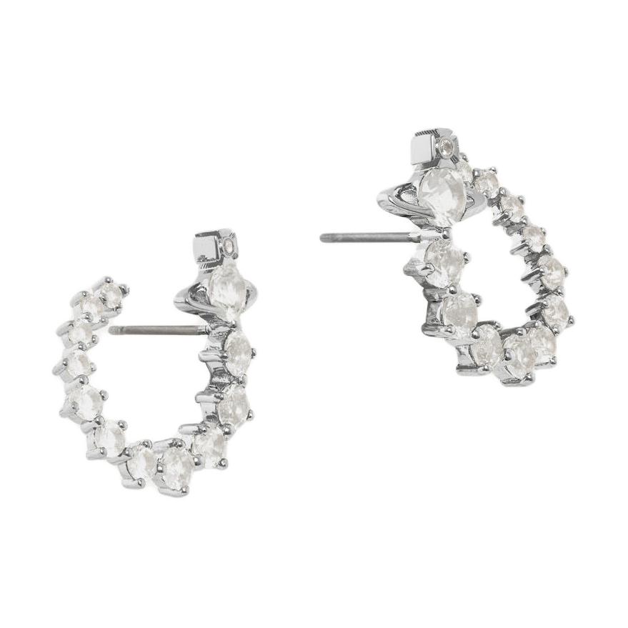 Vivienne Westwood Lydia Saturn Arc Meteorite Earrings Women earrings Silver 6203009A-02P102