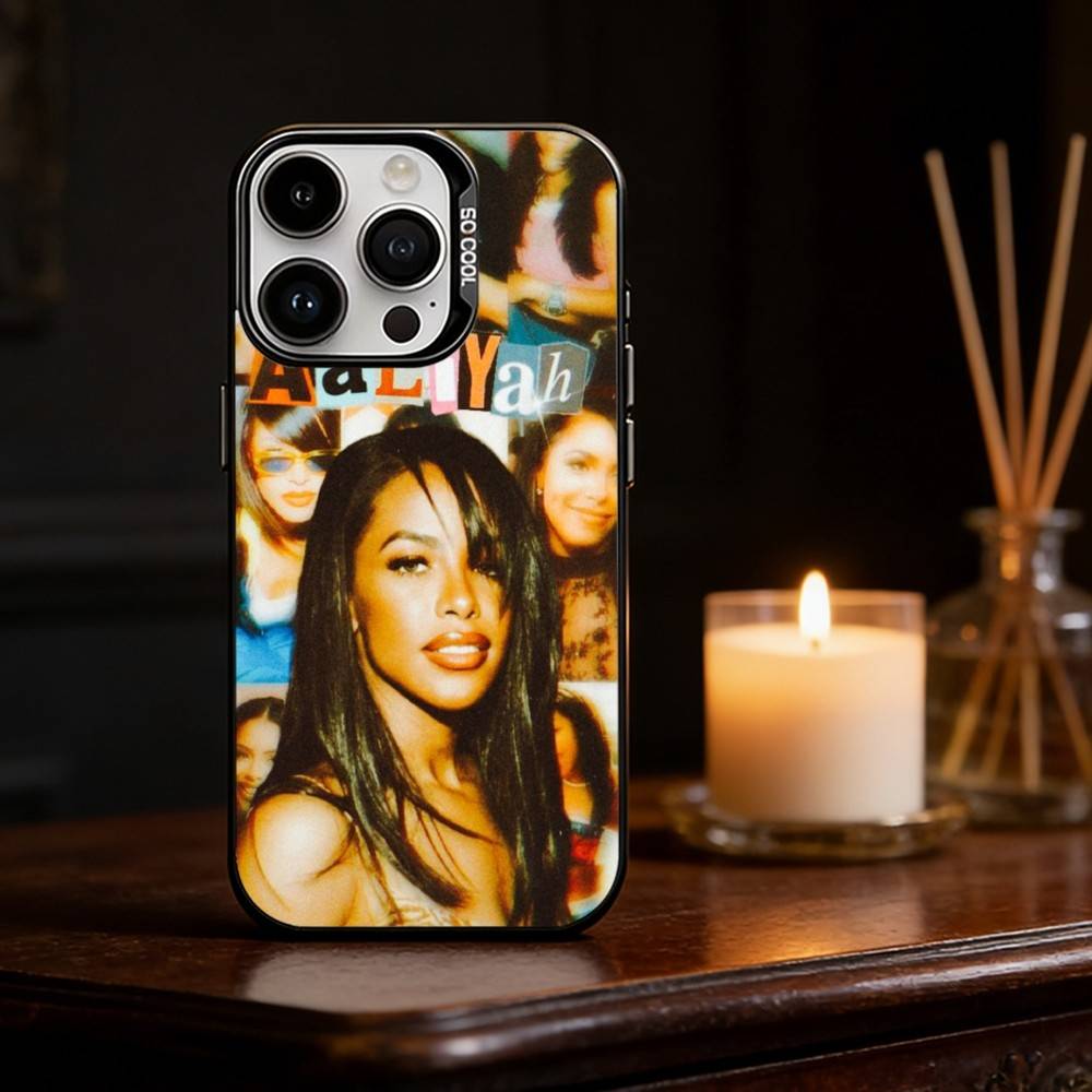 Sängerin A-AaliyahS Hip-Hop Handyhülle Für iPhone 17 16 15 14 13 12 11 Pro Max Plus Silber Matt Schwarz Hülle