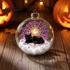 Indoor Outdoor Party Decorations Halloween Ball Ornament Clear Sphere Decoration with Black Cat Bat Transparent Spherical Pendants Skeleton Festive