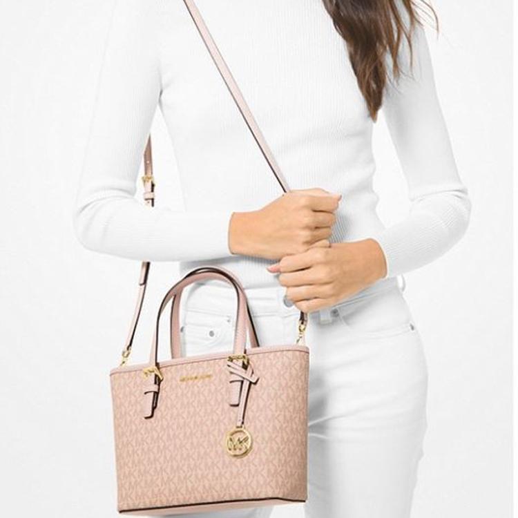 New MICHAEL KORS Jet Set Leather Tote Bag Shopping Bag Shoulder Bag Handbag Mini Women's Ballet Pink 35T9GTVT0B-857