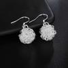 925 Sterling Silver Geometric Pattern Piercing Earrings Fashionable Wedding Jewelry