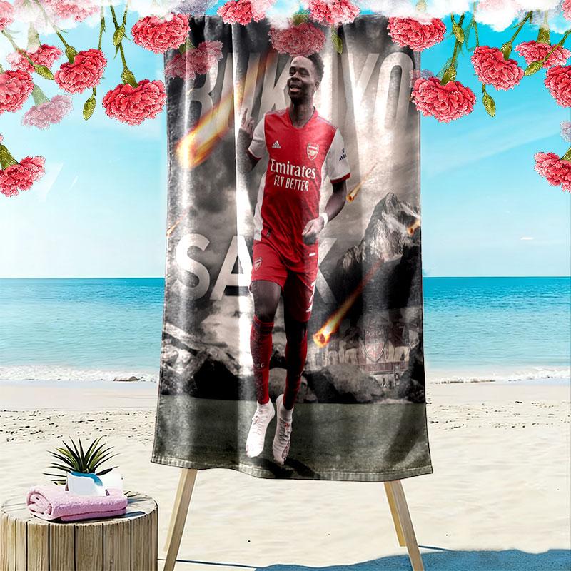 Bukayo Saka GOAT Beach Towel, Large Soft Quick Dry Towel for Beach Camping Swimming