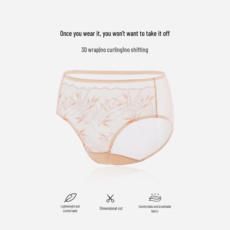 Audifen Women's Breathable Lace Hip-Covering Briefs XP4101