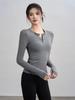 2025 Autumn Women's Slimming Quick-Dry Long Sleeve Yoga Top for Fitness and Pilates
