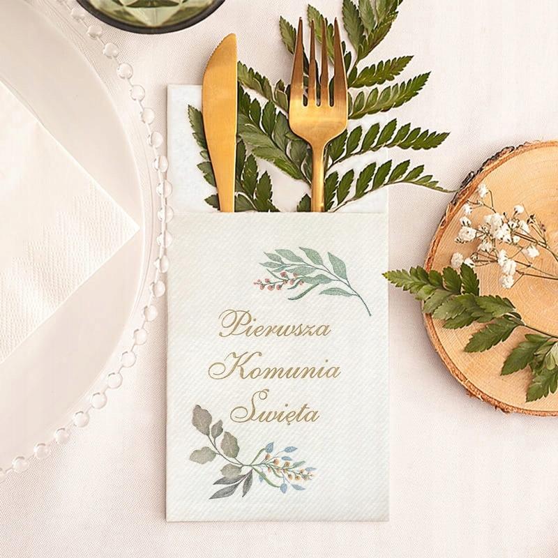 Pocket Napkins for Cutlery Holy Communion 25 Pcs