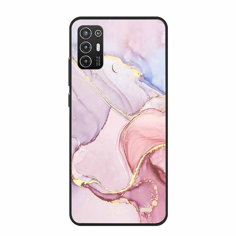 For ZTE Blade A52 / A52 Lite Case A72 4G 5G Marble Soft TPU Silicone Phone Cover for ZTE Blade A52Lite Bumper Shockproof Shell