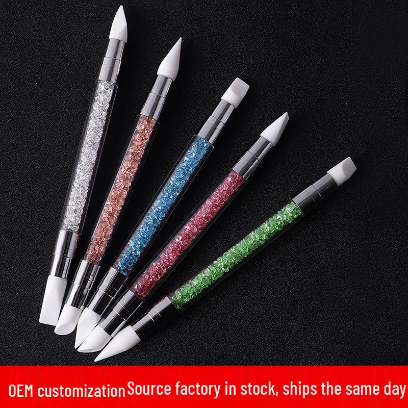 Silicone Double-Ended Nail Art Pen Set: 5-Piece Dotting and Drawing Tools