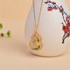 Retro Jade Phoenix Pendant Necklace For Lady Bridal Wedding Accessories Fashion Women Silver 925 Chain Necklace Jewelry Female
