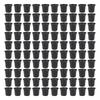 Bulk Set of 100 Black Plastic Flower Pots for Gardening Effective for Succulents and Small Plant Transplanting