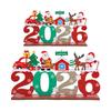 2026 Christmas Wooden Ornament Modern Attractive Accessories Tabletop Ornament Desktop Decoration for Shops Bookshelf Desktop