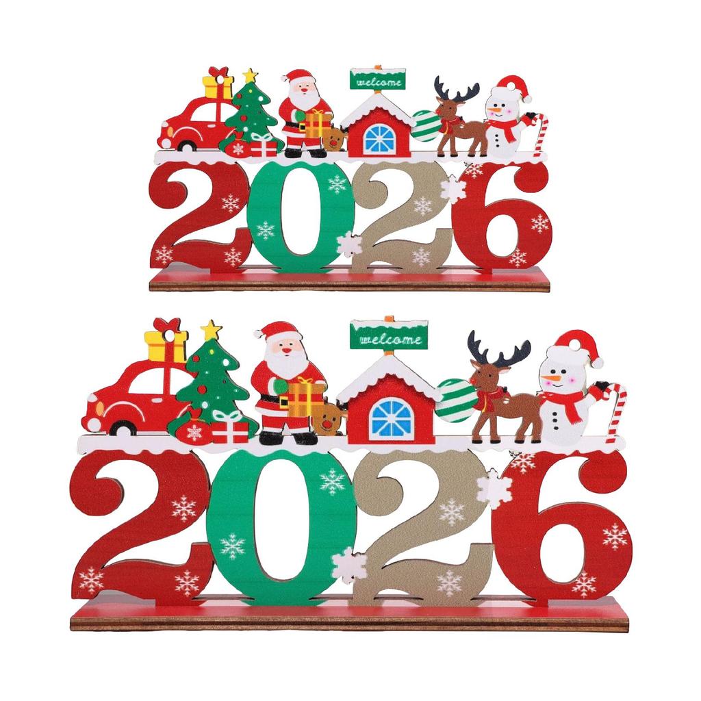 2026 Christmas Wooden Ornament Modern Attractive Accessories Tabletop Ornament Desktop Decoration for Shops Bookshelf Desktop