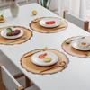 4 Pezzi Sottobicchiere in PVC a Forma di Ceppo Casa Legno Grana Tavolo da Pranzo Tappetino Anti-scottatura Isolamento Decorazione Sala da Tè