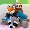 Soft And Cuddly Animal Plush Toy Pillow For Girls Raccoon, Fox, Sloth, Crocodile