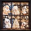 Winter Holiday Window Decor 6Pcs Christmas Clings, Xmas Reusable Double Sided Snowman Static Cling Stickers Snowflake Clings for Decorations