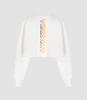 VIBRATE Blaze Logo Crop Top (White)