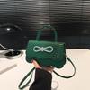 Portable Casual Simple Personalized Bow Women's Bag New Fashion Shoulder Messenger Small Square Bag