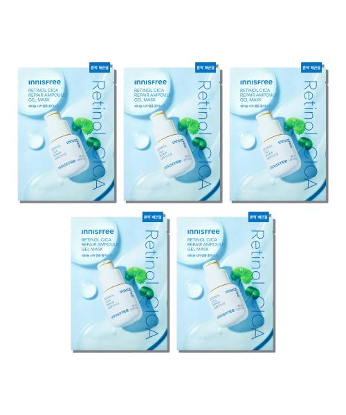 Innisfree Retinol Cica Trace Ampoule Gel Mask 23mL [5 Sheets] 5 Sheets