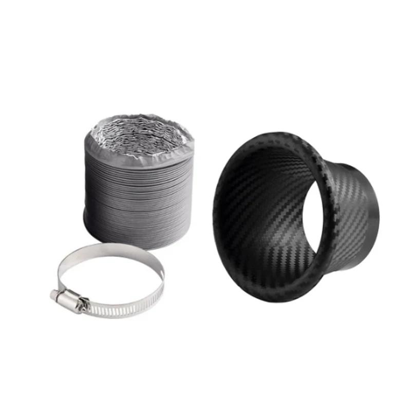 

Автомобильный воздухозаборник с узором из углеродного волокна, воздухозаборник, модифицированный автомобильный воздухозаборный патрубок, универсальный воздухозаборник, воздуховод, воздуховыпуск