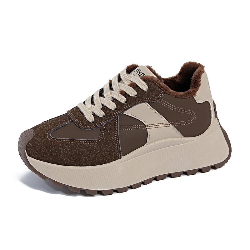 ins Korean version of the new velvet dad shoes women's 2025 winter sports Forrest Gump shoes casual shoes platform height increase BN025-1