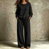 Women's Trendy Casual Neck Sweatshirt and Pants Set for Fall Winter, Comfortable Two Piece Outfit