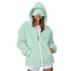Women's And Men's Fashion Casual Sweatshirt Loose Zipper Cardigan Long Sleeve Hooded Jacket