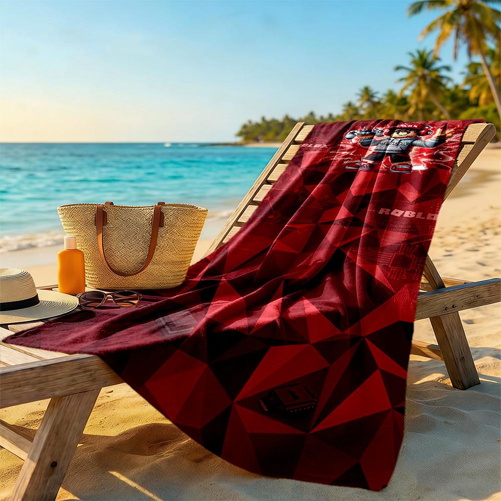 Roblox Strandtuch Hohe Saugfähigkeit & Schnelltrocknend Bequem Leicht Geeignet für Sport, Reisen, Schwimmen, Yoga, Badezimmer, Strand Und Pool