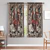 2 Panels Relief of Norse Mythology Decorative Curtains   Semi Transparent Without Lining   Durable Polyester Fiber Curtains
