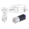 37mm Diameter Geared Motor DC12V Electric Motor Durable Speed Reduction Motor  For DIY Projects