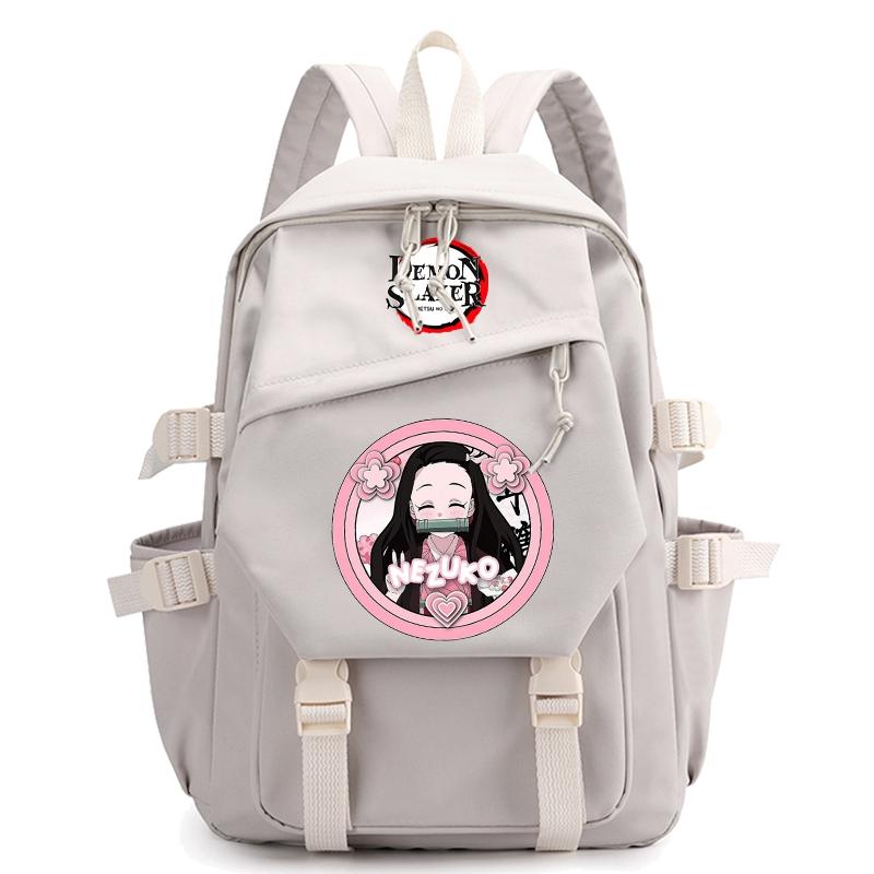 Anime Demon Slayer Ryggsekk Back To Schoolbag for Boy Girl Bookbag for Kid Gaver Menn Dame Reisebag Stor kapasitet ryggsekk
