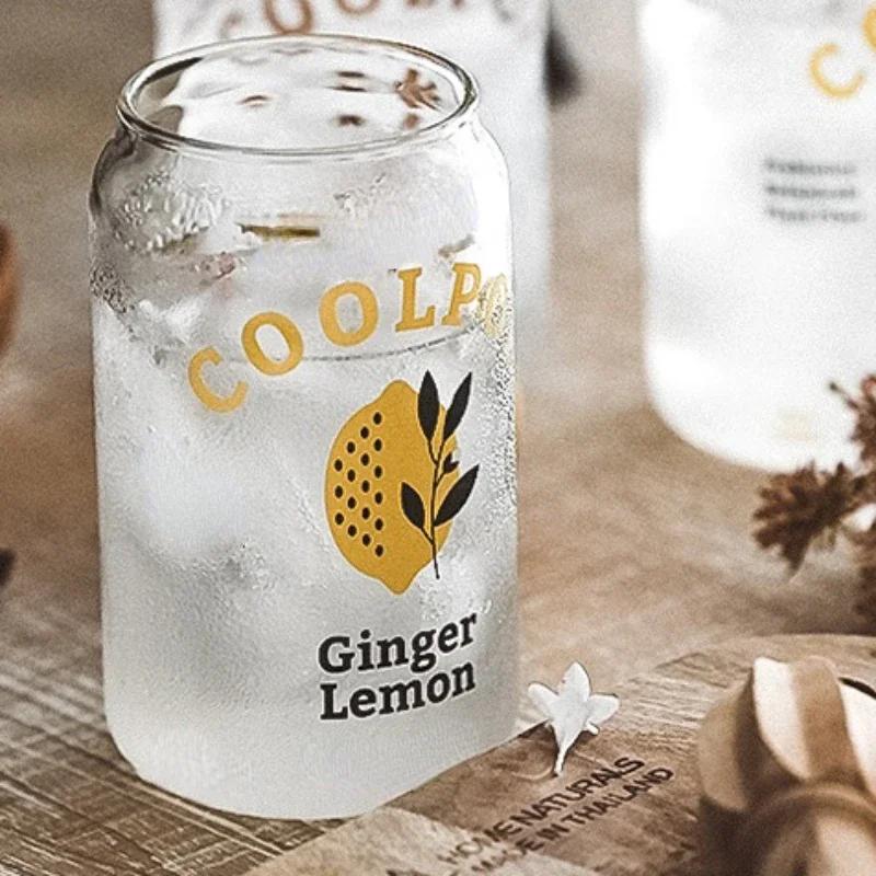 Creative Can Shape Glass Cup Tea Juice Milk Coffee Mug Wine Glass Drink Cup Borosilicate Glass Drinkware Glasses Mug Tumblers