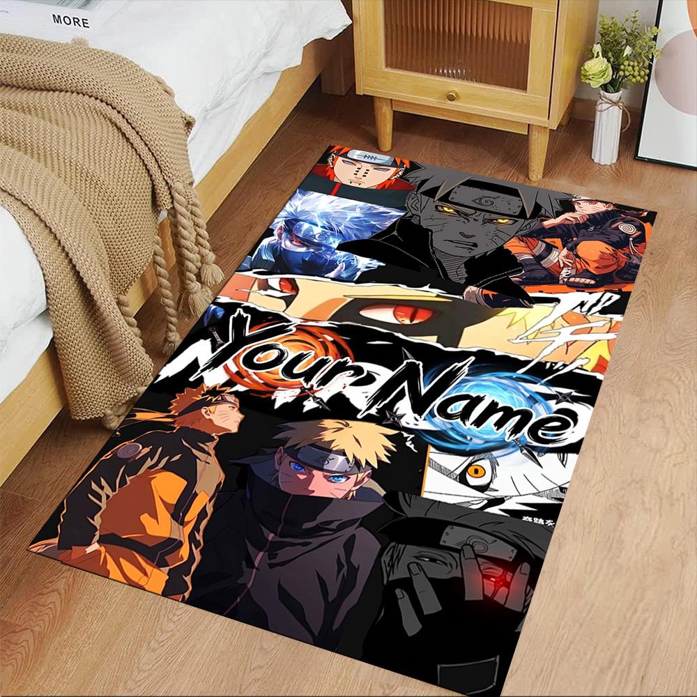 Naruto Character Customizable Name Area Rug Perfect for Dormitory Entryway Outdoor Hallway Antislip Carpet Office home decor Perfect Gift for Women/Me