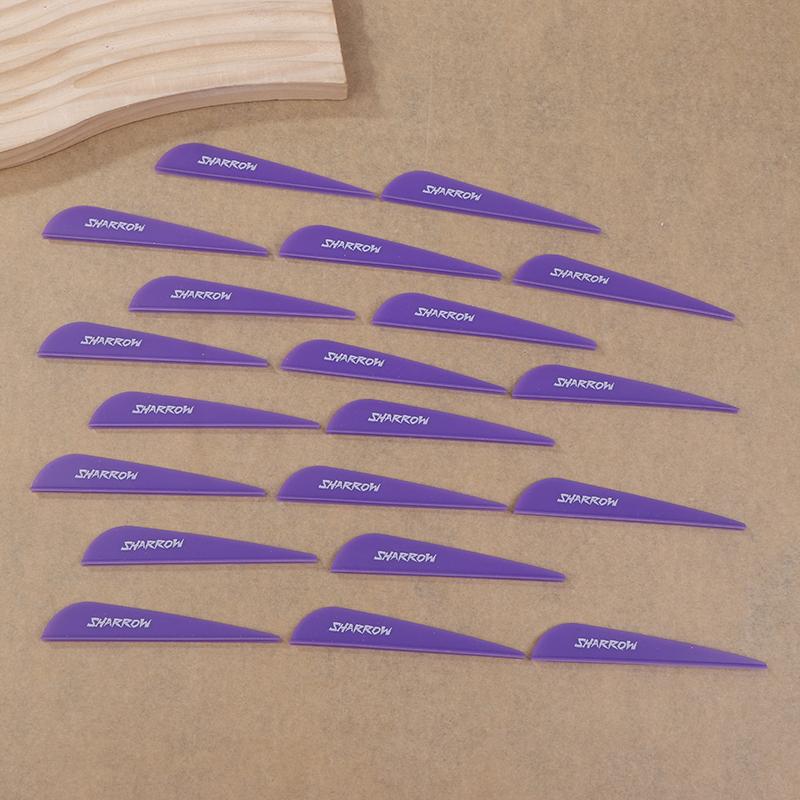 20Pcs 3In Archery Arrow Feather Plastic Feather Rubber Vanes Fletching For Diy Archery Hunting Targeting Arrow Shaft Accessories