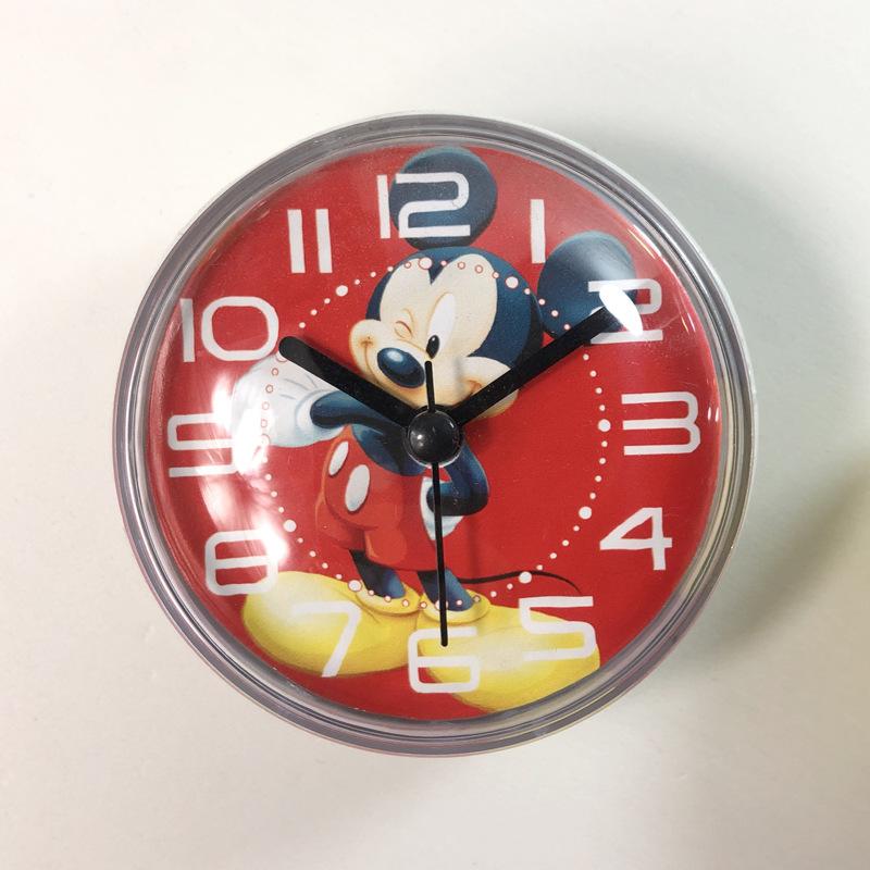 1Pc Mini Suction Cup Wall Clock Bathroom Anti-fog Waterproof Clock Kitchen Bathroom Clock Small Quartz Clock Desk Clock