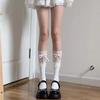 Female Spring and Summer Ribbon Bow Lace Lace Ballet Wind Drum Pile Socks