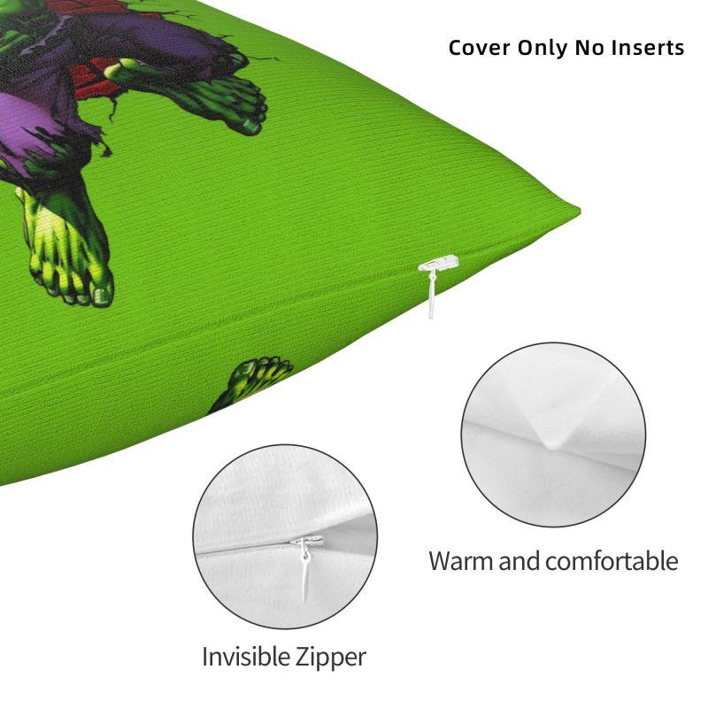 Custom Luxury Hulk Superhero Cushion Covers 45x45cm Soft Throw Pillow for Car Square Pillowcase