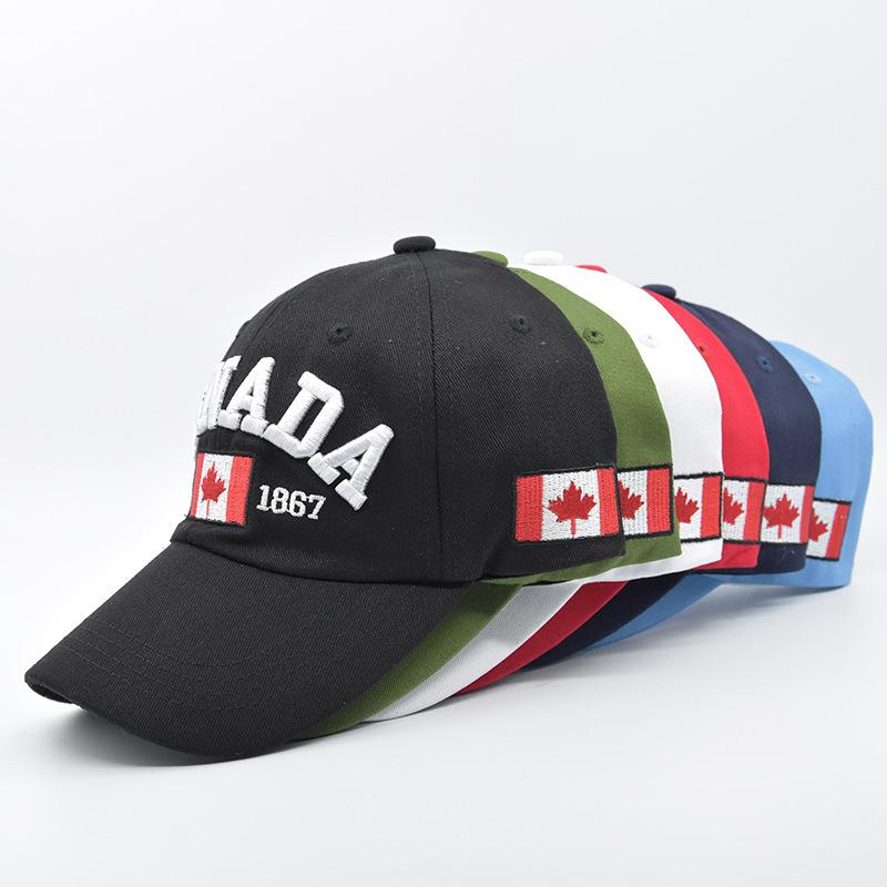 Fashion Canada Baseball Cap Flag Canada Hat Letter Embroidery Baseball Cap Snapback Adjuatable Mens Baseball Caps Gorras