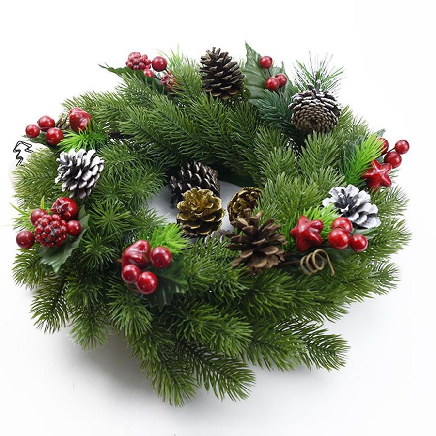 50/100Pcs Artificialplant Pine Needle Plastic Hotsale Christmas Tree Wreath Home festival Outdoor Garden Wedding Decor Accessory