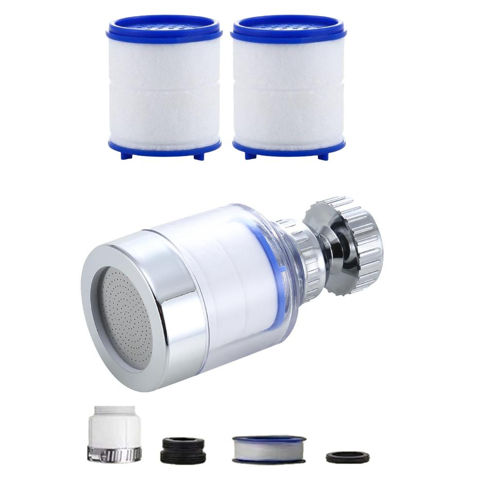 Faucet Water Purifier 360 Degree Rotating Faucet Filters Bubbler Mount Anti-splash Faucet Water Clean Filter Element Purifier