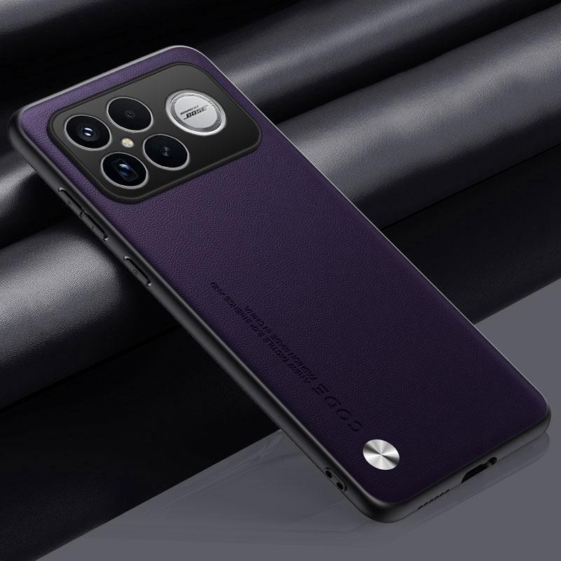

Роскошный чехол из ПУ-кожи для Xiaomi Poco F8 Ultra, задняя крышка, силиконовая ударопрочная защита, чехол для телефона для Redmi K90 Pro Max 5G Redmi K90 Pro Max фиолетовый