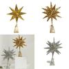 Christmas Tree Top Star Led Glitter Iron Art Decor For Holiday Celebration