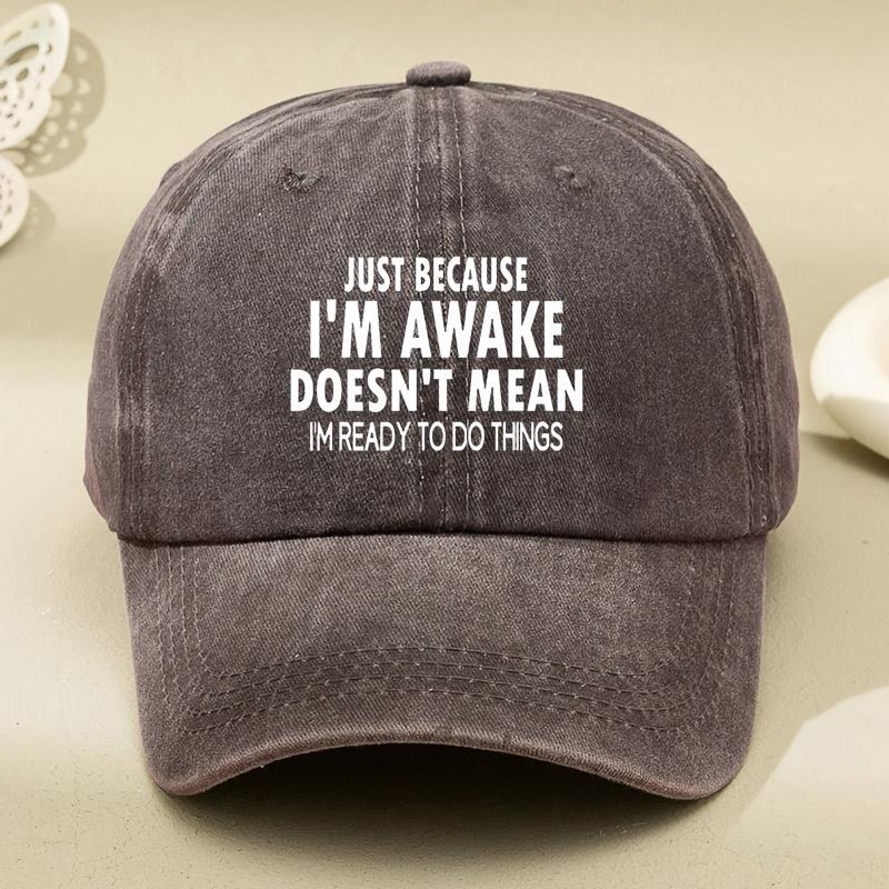 Letter Printed Hats for Men and Women, Retro and Versatile Soft Top, Curved Brim, Small Baseball Cap with Face, Outdoor Leisure