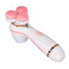 Electric Facial Cleansing Brush 3 Head Massage Facial Exfoliating Silicone Rechargeable Face Scrubber Portable Device