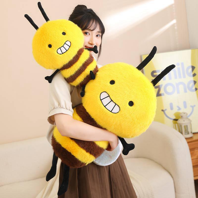 Cute Simulation Yellow Bee Doll Plush Toy Little Bee Doll Children's Soothing Rag Doll Birthday Gift