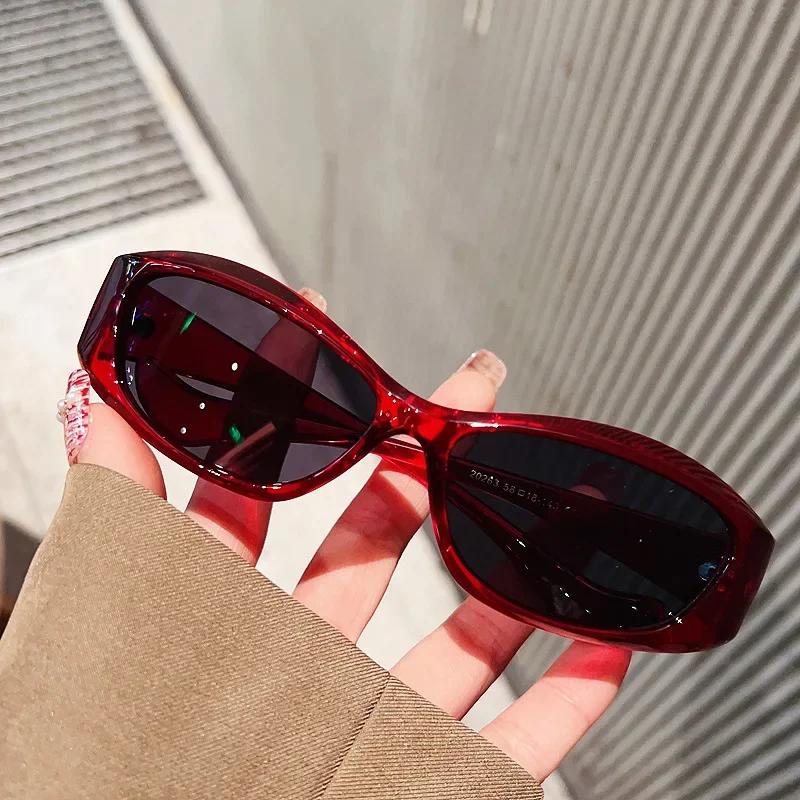 Y2K Trendy Sports Sunglasses UV400 Small Frame Unisex Fashion Cycling Glasses Outdoor Sun Protection