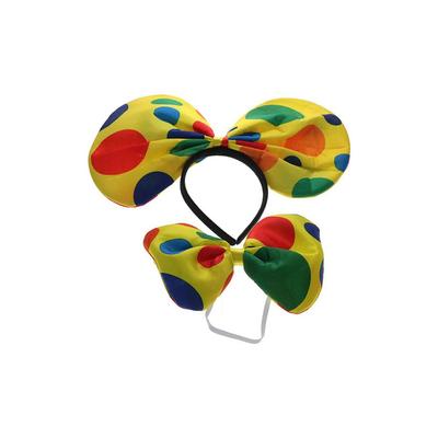 Polka Dots Headbands for Women Cloth Clown Accessories Dress Up Neck Tie  Men