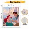 Disney digital oil painting art painting mermaid prince castle seaside romance handmade diy home decorations