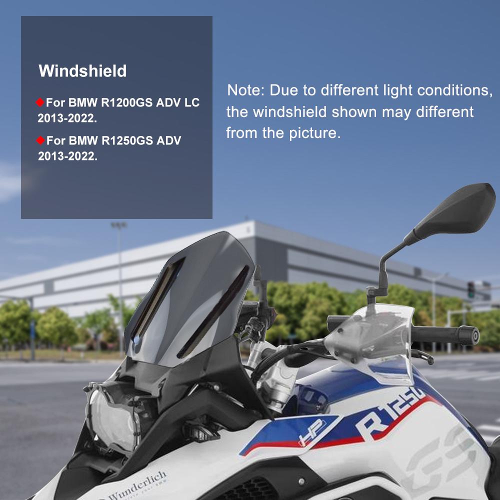 Motorbike Accessories PMMA Motorcycle Windscreen Moto Windshield Spoiler For BMW R1200GS R1250GS ADV LC 2013-2025 Modification
